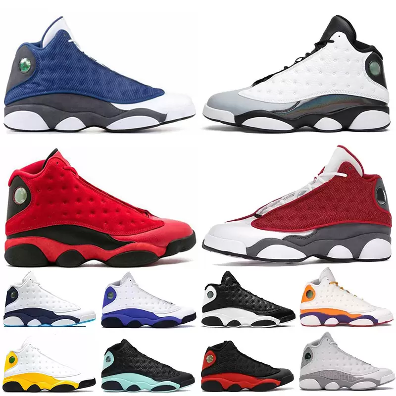 

High quality 13 basketball shoes Jumpman retro 13s Mens Bred Gym Red Flint Grey Starfish Black Island Green womens sneakers Class Of Playgro