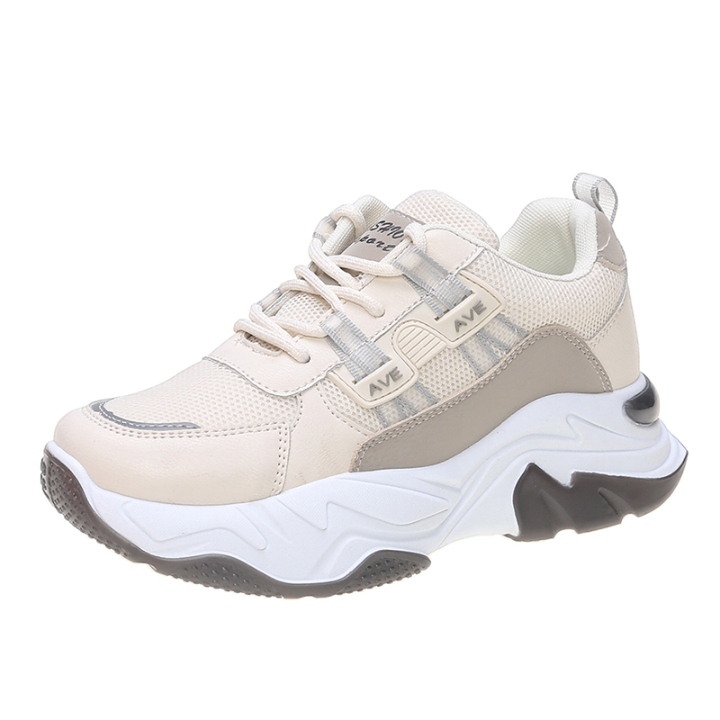 

2022 Summer Women Old Dad Sneakers Fashion Ladies Walking Footwear Platform Wedge Shoes Female Breathable Lace Up Casual Trainer