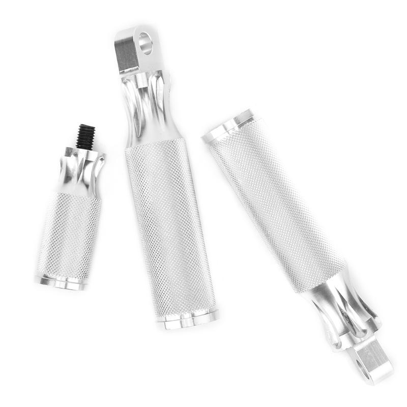 

Pedals 3 Pcs Silver Modification Motorcycle Footrest Peg Male-mount Style Foot Support
