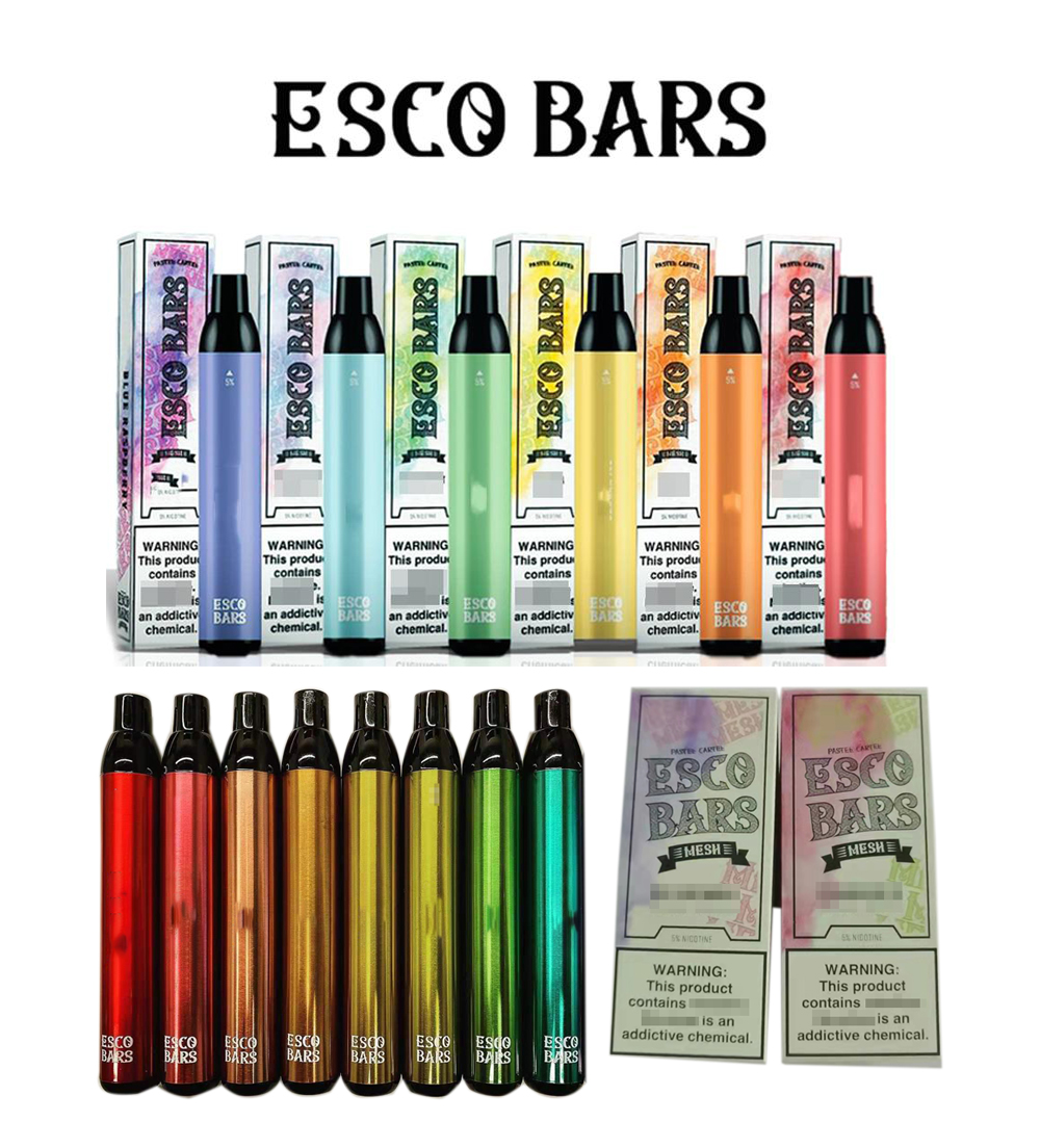 

ESCO BARS Ripe CARSONATOR FRUITIA Vape Disposable E Cigarettes pod Mesh Coil 6ml Pre-Filled Pods Vaporizers 1000mAh VX Puff Bang XXL Extra U