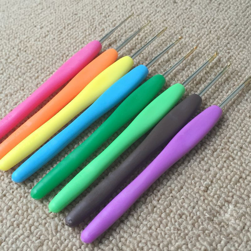Knitting Needles Home Sewing Needles Crochet Hooks Set Scarf Sweater Knitting Tool Aluminum Ergonomic Crochet Needle 8 Pcs-image-690306379