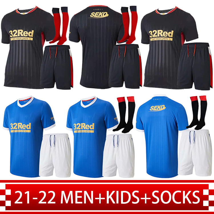 

2021 2022 Rangers 150th Anniversary Soccer Jerseys away Glasgow TRAINING CHAMPIONS 55 DEFOE HAGI BARKER TAVERNIER 21 22 Football Shirts Men + kids kit socks, Llz0023