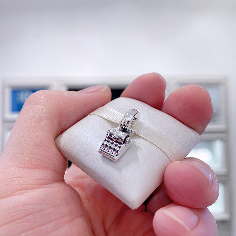 

100% 925 Sterling Silver Love Printer Dangle Pendant Bead Fits European Jewelry Charm Bracelets