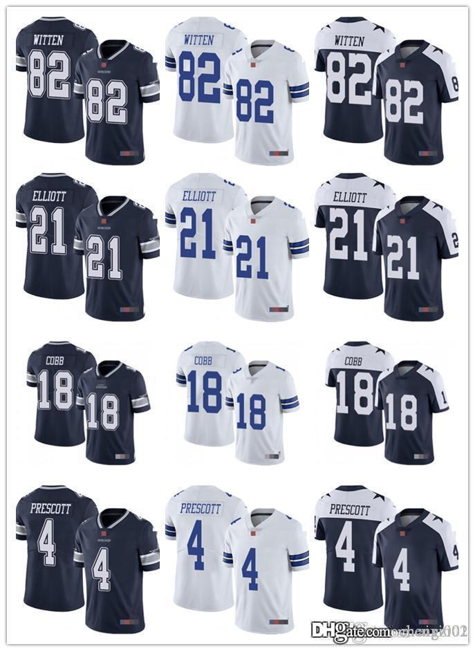 

Mens Womens Youth Dallas Cowboys 21 Ezekiel Elliott Navy 4 Dak Prescott White 82 Jason Witten Football 18 Randall Cobb Jerseys, Black;red