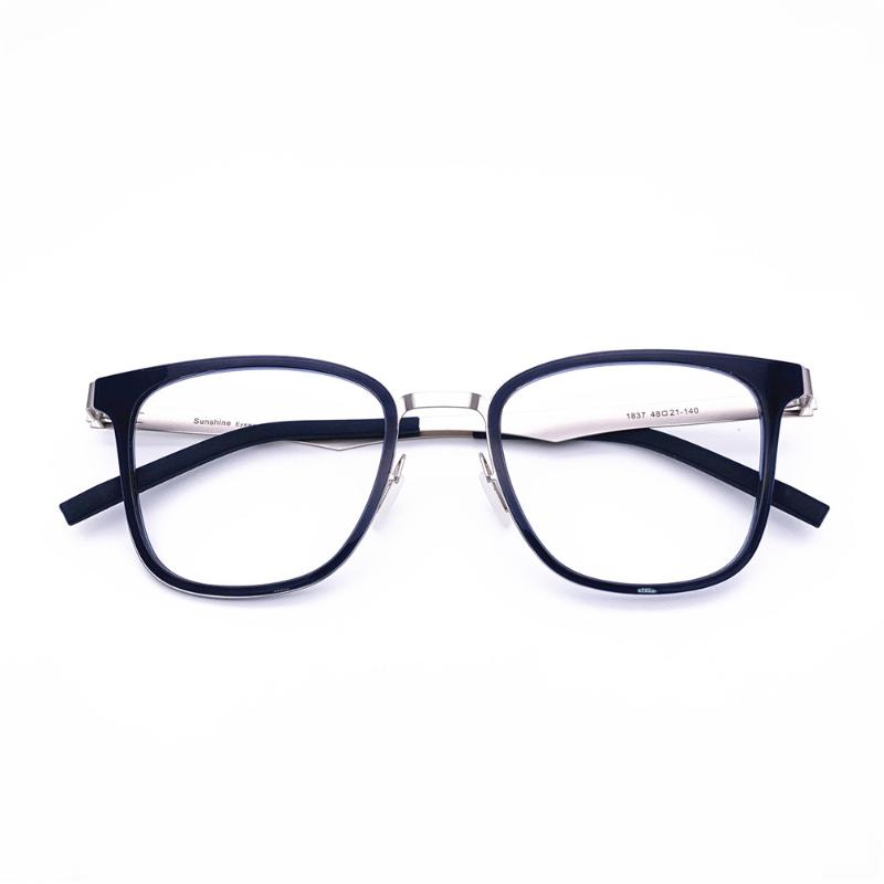 

Fashion Sunglasses Frames Belight Optical Acetate With Metal Classical Men Square Shape Prescription Eyeglasses Spectacle Frame Eyewear 1837