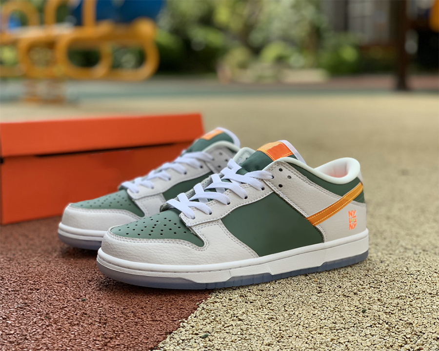 

Shoes DK Low PRO Running White Green Orange Skateboard Casual Runner Trainers Sneakers Sports Come, #1