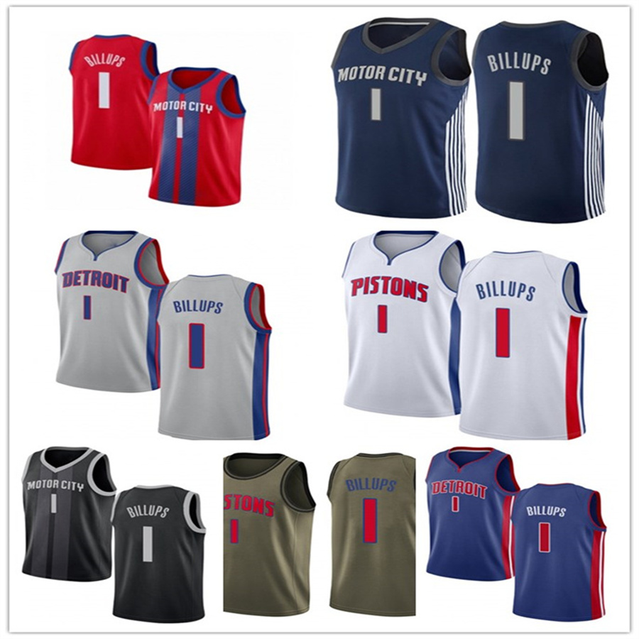 

2021 Chauncey custom men women youth 1 Billups Detroit Piston basketball jerseys red Blue jersey leave number name, Black;red