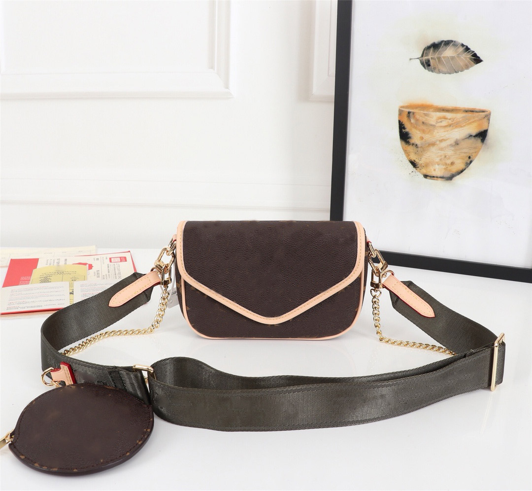 

Women Luxurys Designers Bags Genuine Leather Small Square Shoulder Casual Fashion Classic All-match Crossbody Purse 56461