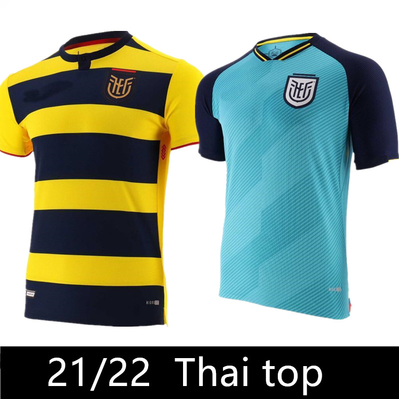 

Ecuador 2021 Copa America soccer jersey home away Pervis Estupiñán 2022 ywllow blue Gonzalo Plata Michael Estrada football shirts thailand quality 21 22, Picture