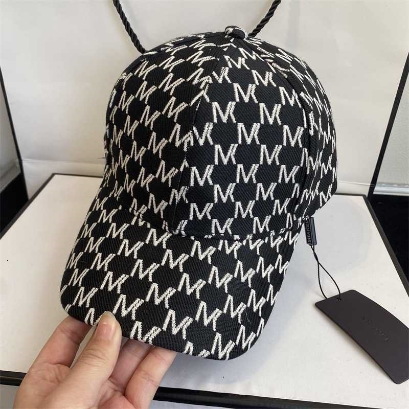 

02CO 02CO korean Mk Alphabet Printed Baseball Cap Fashion Simple Youth Holiday Travel Versatile Piece Sunshade Hat, Blue;gray