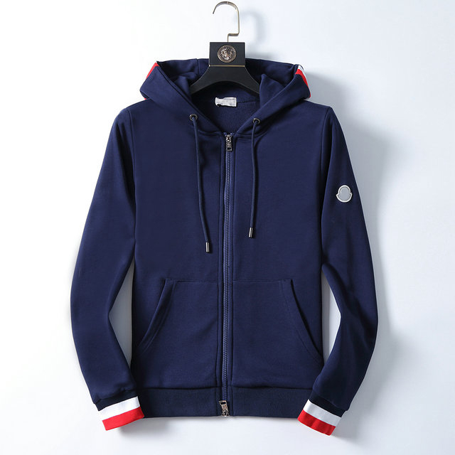 

European Union Size Mens hoodie Suit Casual Fashion Color stripe print High quality All-match Breathable Long Sleeve --3XL99, Blue