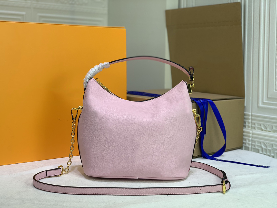 

Marshmallow hobo Shoulder Bag Cream/Saffron gradient pattern by the pool M45697 Totes Bouton de Rose Multicolor embossing Pink luxury designer tote Crossbody Bags, Beige m45697