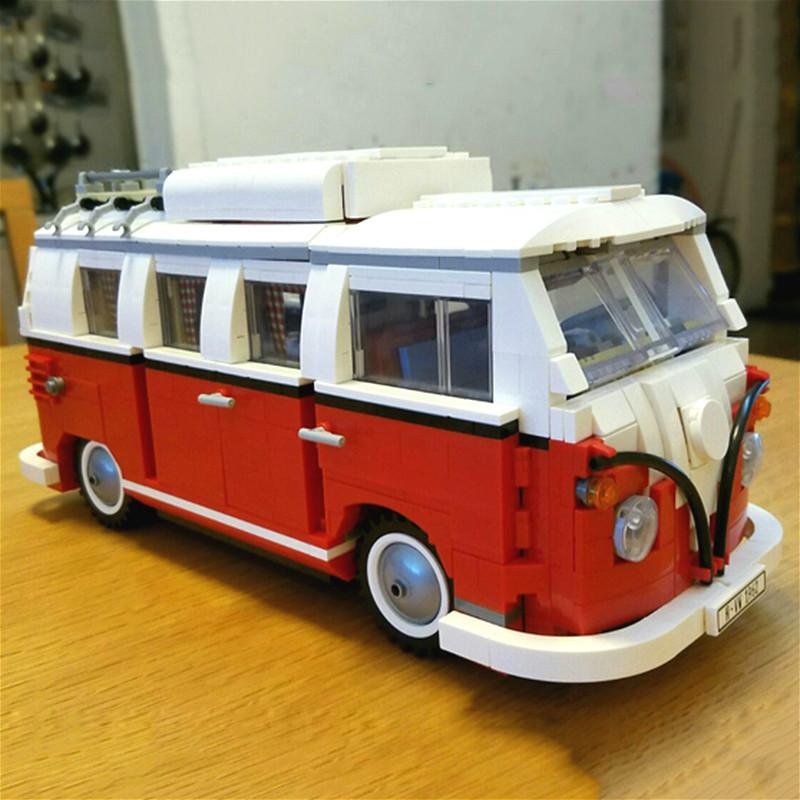 

10569 Technic T1 Camper Van Creator Expert Building Blocks Model Bricks DIY Toys 21001 10220