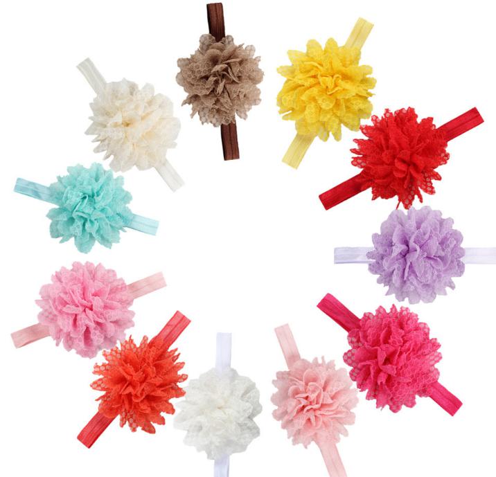 

2021 Lace Headbands Children Hair Accessories Kids Flower Headband Hair Things Baby Hair Accessories Childrens Accessory, Red