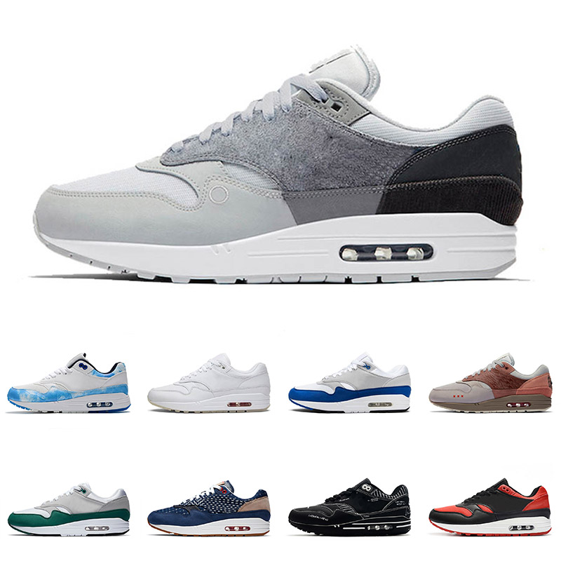 

High Quality 2021 Cushion 1 87 Running Sports Shoes London Mens Women Black White Taupe Haze Magma Orange University Blue Trainers Sneakers 36-45