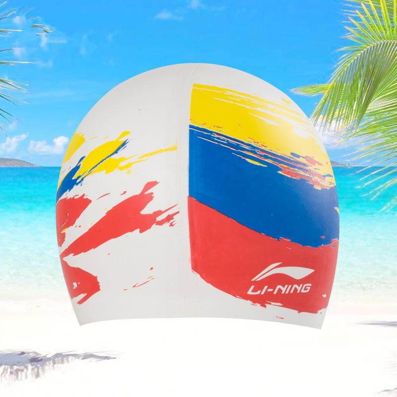 

Adult Swimming Caps Man Women Cap Printing Waterproof Protect Swim Ears Sports Long Hair Bathing Hat