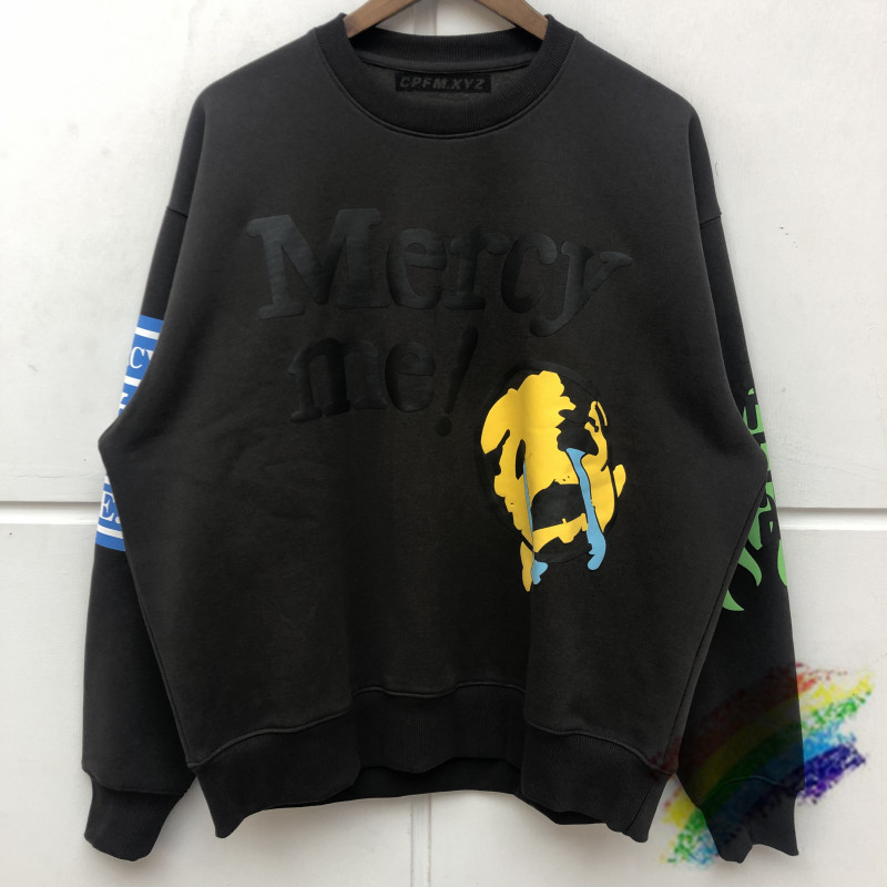Sweats à capuche FW Heavy Tissu West Crewneck Sweatshirts Hommes Femmes Oversize Mousse 3D Mercy Me Sweat à capuche Kanye Cpfm.xyz Pullovers