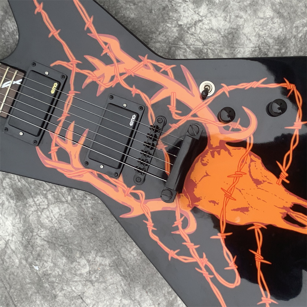 

electric guitar, James Hetfield Elk Skull, quality guitar