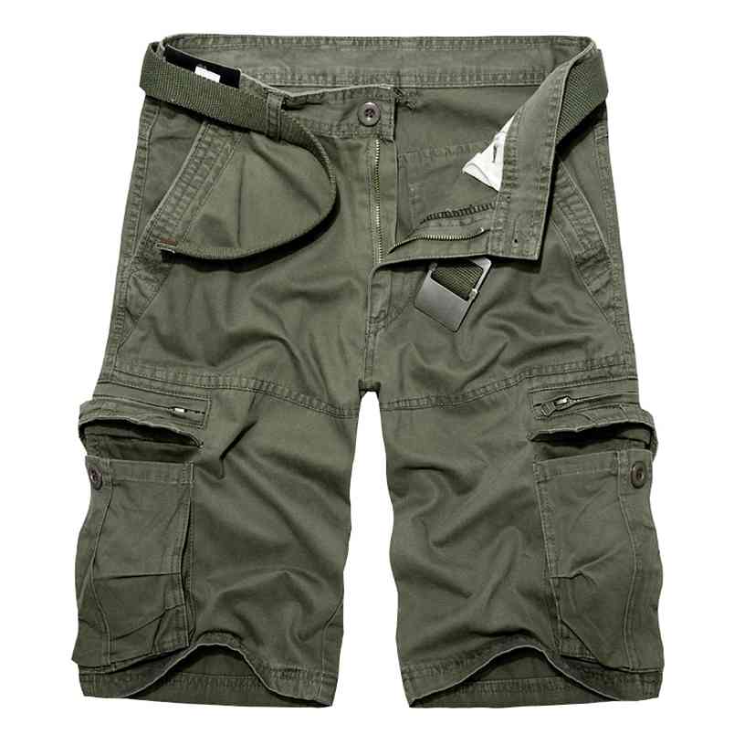 

Mens Military Cargo Shorts Summer Army Green Cotton Men Loose Multi-Pocket Homme Casual Bermuda Trousers 40 210629, Black