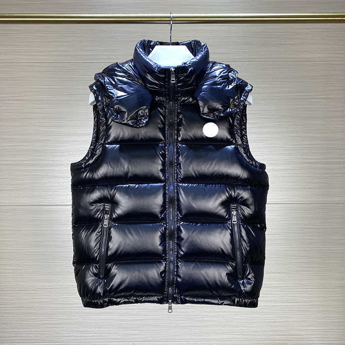 

Designer Monclair mens down vests French Embroidery badge luxury women coats, 001