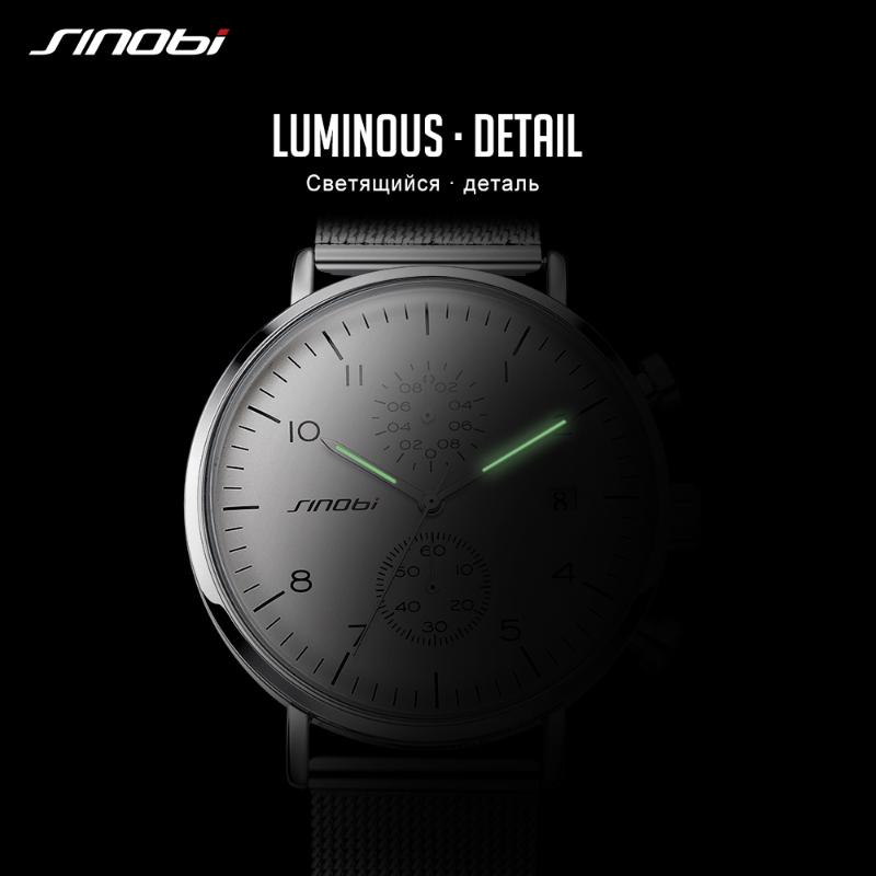 

Luminous Pointer Mens Watches Top Chronograph Quartz Watch Men Sport Waterproof Clock Male Relogio Masculino Wristwatches, Slivery;brown