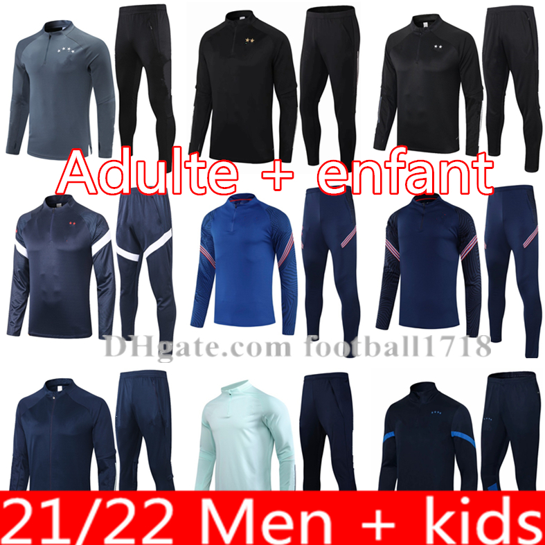 

21 22 United Kingdom Men kids soccer Tracksuit chandal futbol Argentina 2022 SPAIN Algeria mens football Training suit KANE STERLING survetement foot tuta jogging, 17