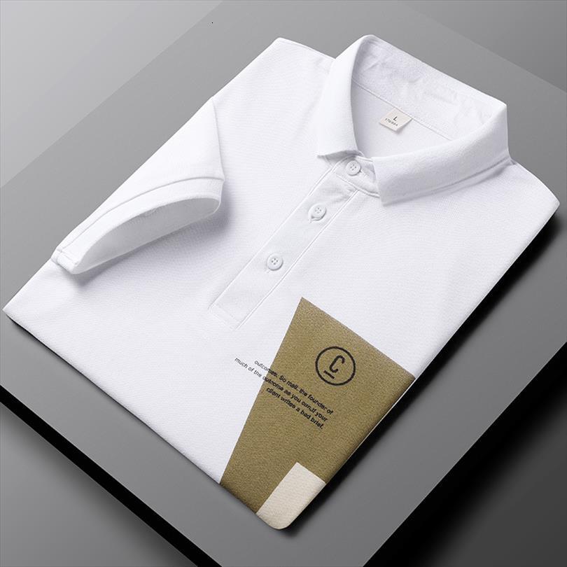 

business shirts fashion print mens polos summer short sleeve shirt white camisa hombre slim fit blouse clothing, White;black