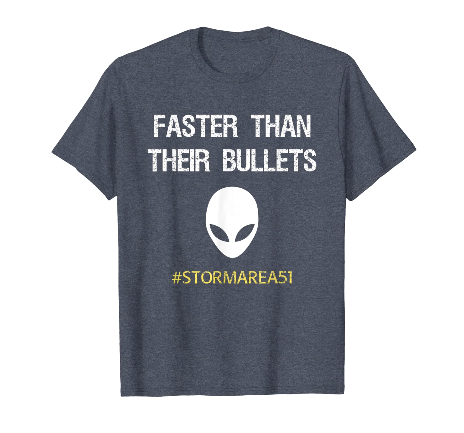 

Faster Than Their Bullets Storm Area 51 Tshirt, White;black