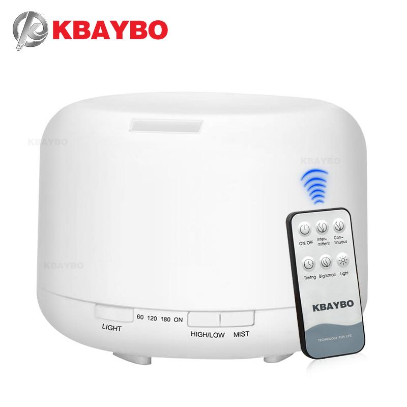 

500ml Remote Control Ultrasonic Humidifier With 7 Color LED Lights Electric Aromatherapy Essential Oil Aroma Diffuser Humidifiers