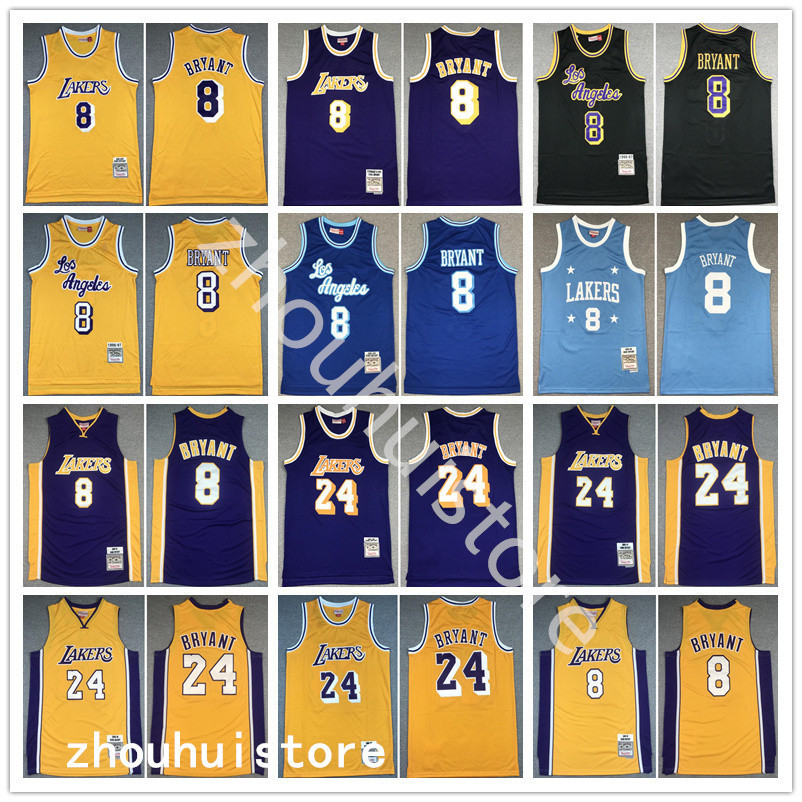 

Men LosAngelesLakersBasketball Jersey Mitchell and Ness 8 Bean The Black Mamba 24BRYANT RetroNbajerseys