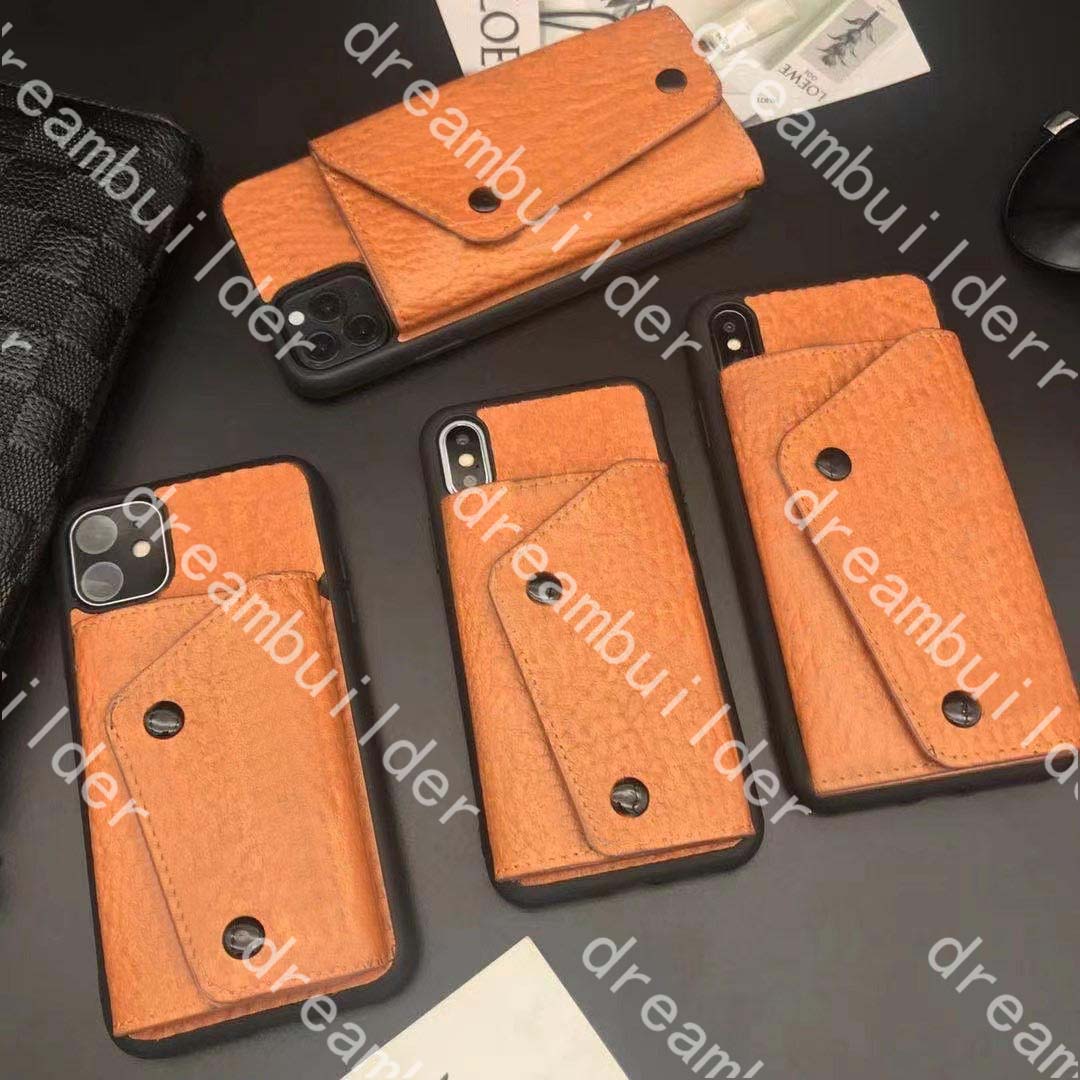 

M fashion designer phone cases for iPhone 14 pro max 12 11 13 14Pro X XR XSMAX cover PU leather with wallet shell Samsung S20 S20P NOTE 10 20U, Brown