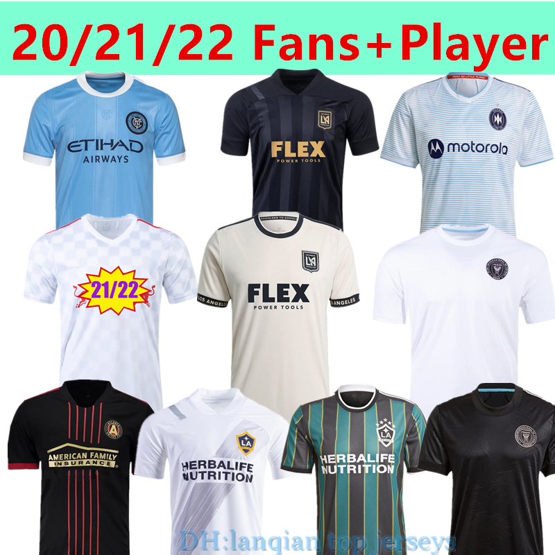 

FANS Player version MLS Soccer jerseys 21 22 LAFC Inter Miami Atlanta LA Galaxy York Orlando City Montreal Columbus jersey Seattle Sounders, Black;yellow