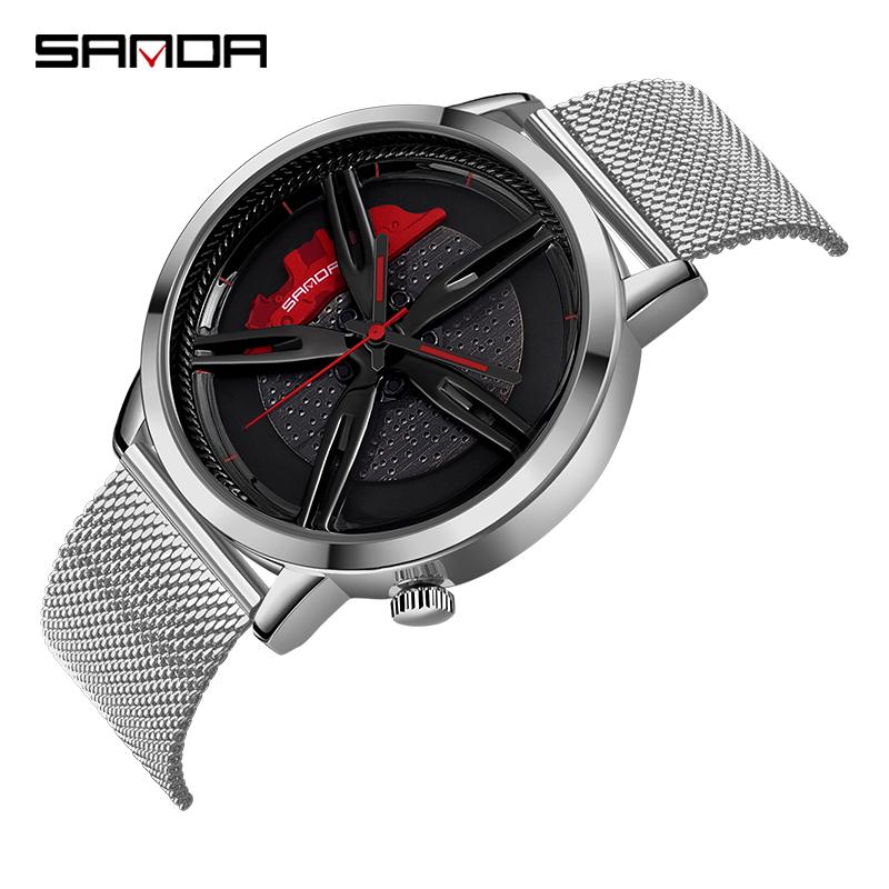 

Wristwatches Luxury Watch Men Relogio Masculino Quartz Erkek Kol Saati Casual Slim Mesh Belt Waterproof Business Sport Watches, Slivery;brown