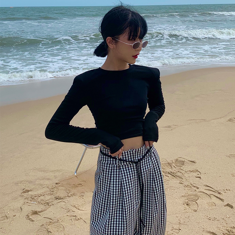 

Women's Blouses & Shirts Simple atmosphere Women's Clothing Fashion T-shirt C Long sleeve sole for comfort, White