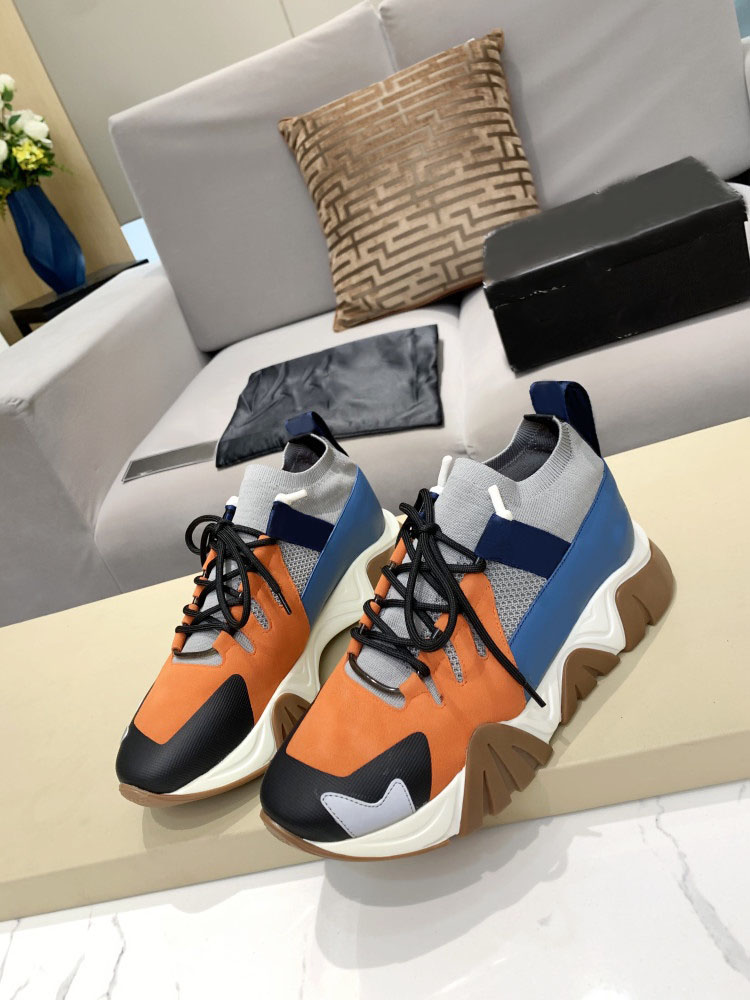 

Top quality men's Platform Casual Dad Shoes Genuine Leather Mens Womens Fashion Reflective White Colorful laces Flat Chaussures lover shoe