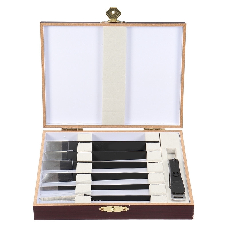 7Pcs/Set Cuticle Dry Dead Skin Remover Toe Nail Pedicure Knife Feet Care Manicure Nails Clipper Scissors Tweezer with Box-image-691813334