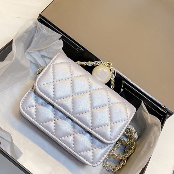 

21SS Designer Brand Mini Flap Bags Wallet On Chain Tiny Micro Coin Vanity Pearl Matelasse Quilted Classical Serial Number Sacoche Handbags L