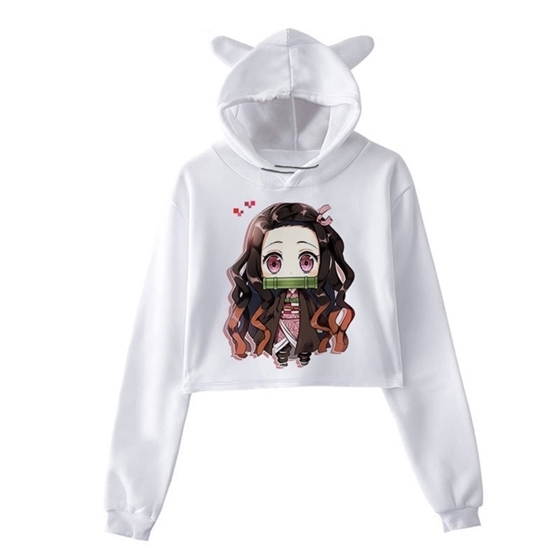 

Kawaii Japanese Anime Demon Slayer Hoodies Female Harajuku Cartoon Kimetsu No Yaiba printing Hoodie Korean Sweatshirts Women 220114, 14517
