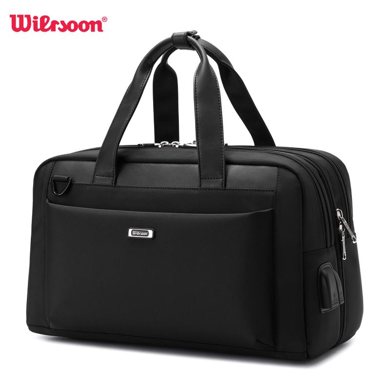 Duffel Bags WIERSOON Travel Large Capacity Carry On Luggage Men Bag Tote Weekend-image-700146565