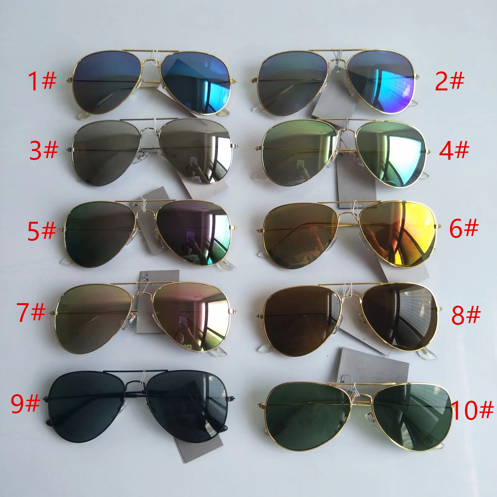 

60Sunglasses Pilot Classic Women Sunglasses Metal Frame Resin Men Sun Glasses Eye Protection UV400 Brand Eyewear Wholesale 58mm 24 Colors