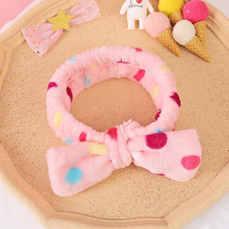 

NEWShower Headband Bowknot Turban Hairbands Coral Fleece Leopard Head Wrap Spa Make Up Hair Band Flannel Hairs Accessories EWB7696