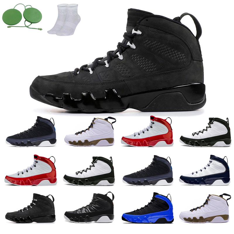 

9s man basketball shoes Anthracite Black white Blue Dream It Do Gym Red OG space jam Racer The Spirit UNC trainers Outdoors Sports Athletic All colors mans shoe Flat