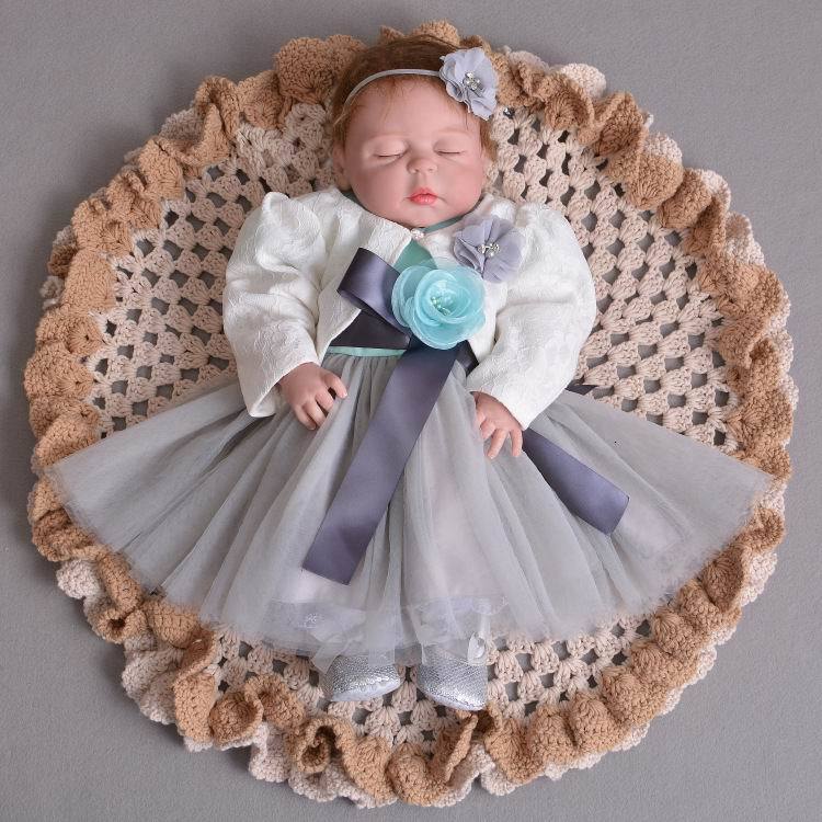

Girl's Dresses Retail Baby Girl Christening Gown First Birthday Baptism Blue Gray Princess +Headband+Outerwear E650 O47H, Dress headband coat