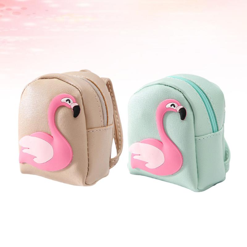 

2pcs Gift Keychains Mini Backpack Key Holder School Bag Coin Purse Pendant Rings Craft Ornaments For Car B Pencil Bags