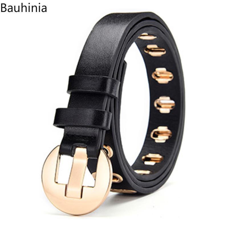 

Belts Bauhinia 105*2.5cm Ladies Hollow Design Simple And Versatile Pin Buckle Belt Fashion Youth Personality Jeans, White