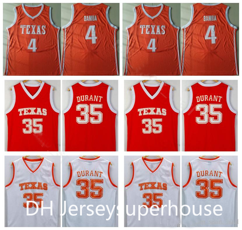 

Texas Longhorns College Kevin Durant Jersey 35 Men Orange White Basketball 4 Mohamed Mo Bamba Jerseys University Stitched, Black