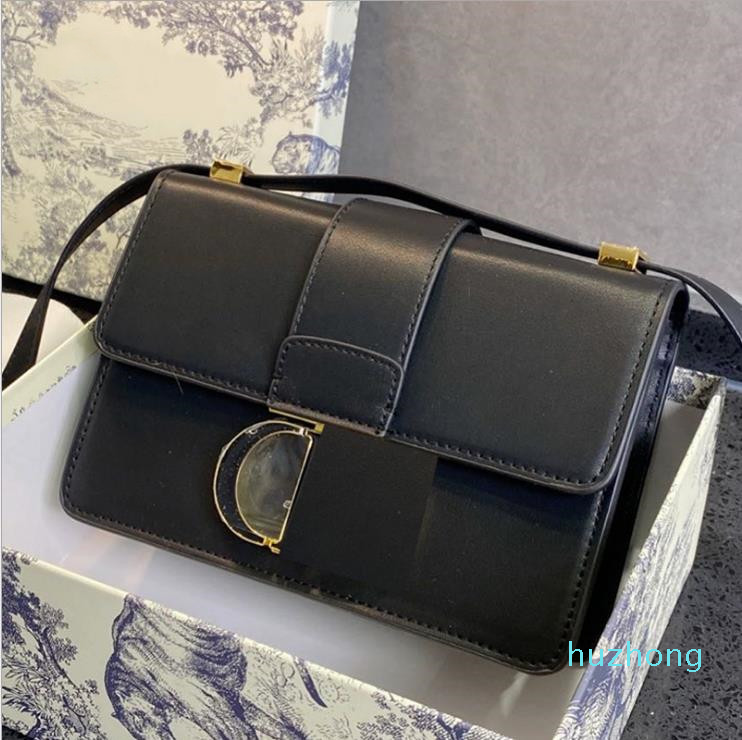 

2021 new high-end custom leather handbags fashion head layer leather Evening diagonal bag, Black