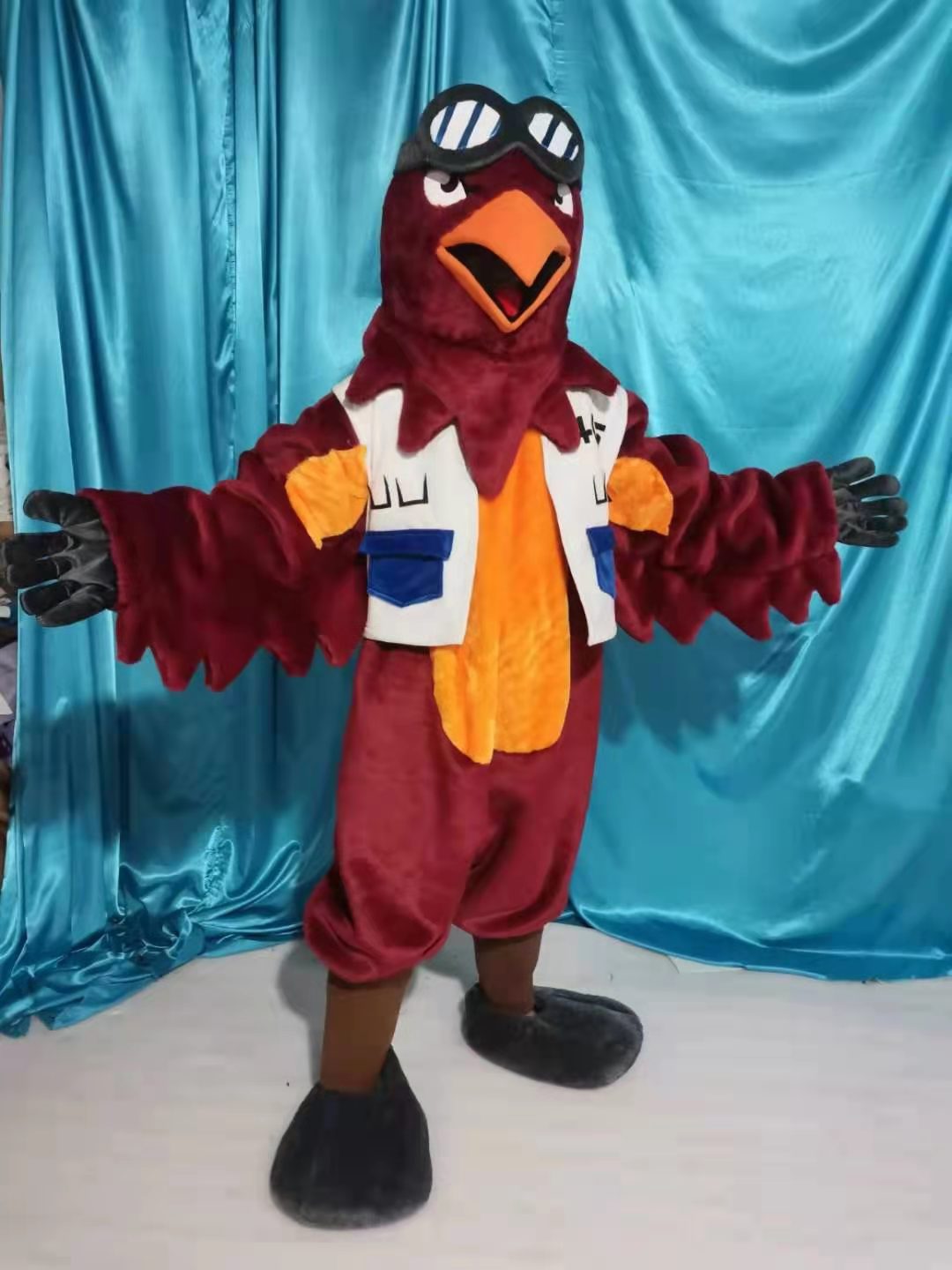 

Real Picture Eagle bird Mascot Costume Fancy Dress For Halloween Carnival Party support customization, Brown