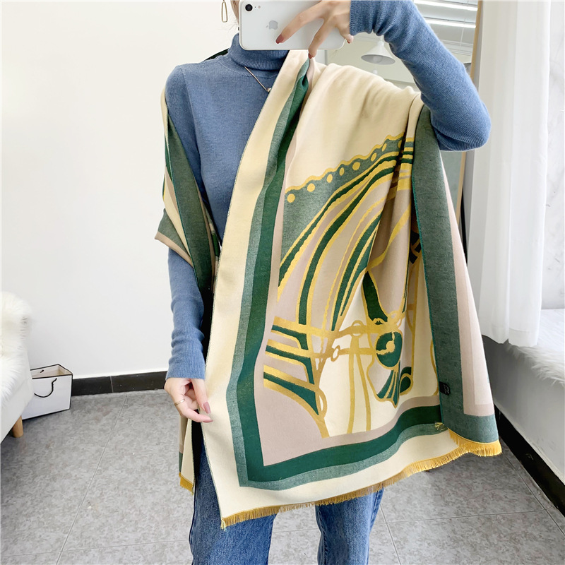 

Fashion Designer Scarf for Women Letter H Horse Luxury Men Elegant Soft Wool Scarfs Shawl Neck Wrap sapeee