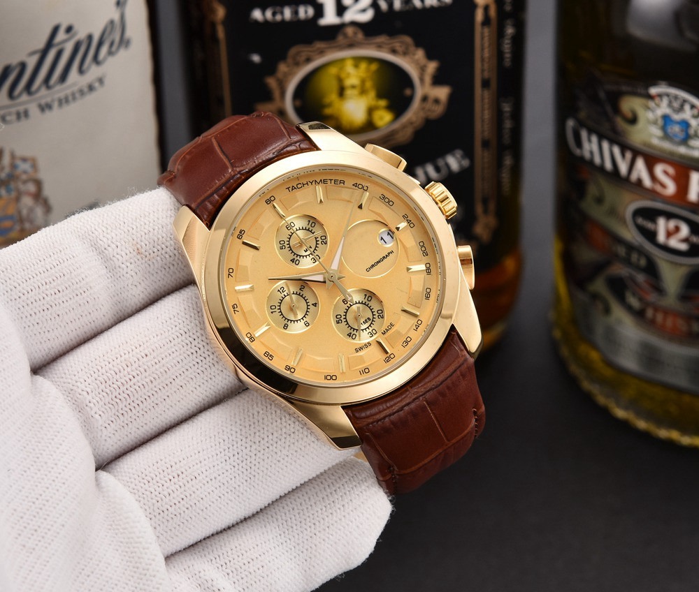 

Tis Have 2021 Mens Watches Top Brand a1 Luxury Stopwatch Sports Waterproof Leather Quartz Watch Man Fashion Business Clock relogio masculino, 08